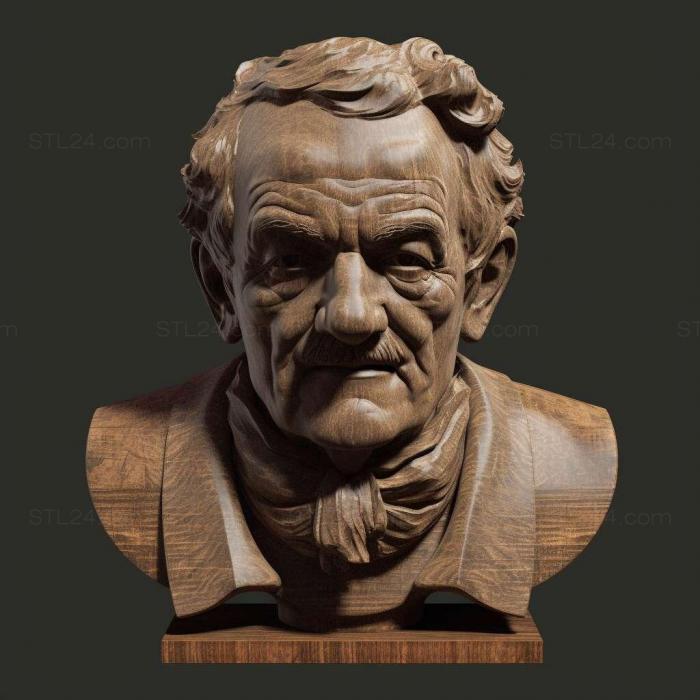 Characters (st SCELETON BUST 1, HERO_533) 3D models for cnc